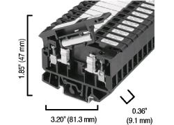 1492-H4 4 SQUARE MM FUSE TERMINAL BLOCK